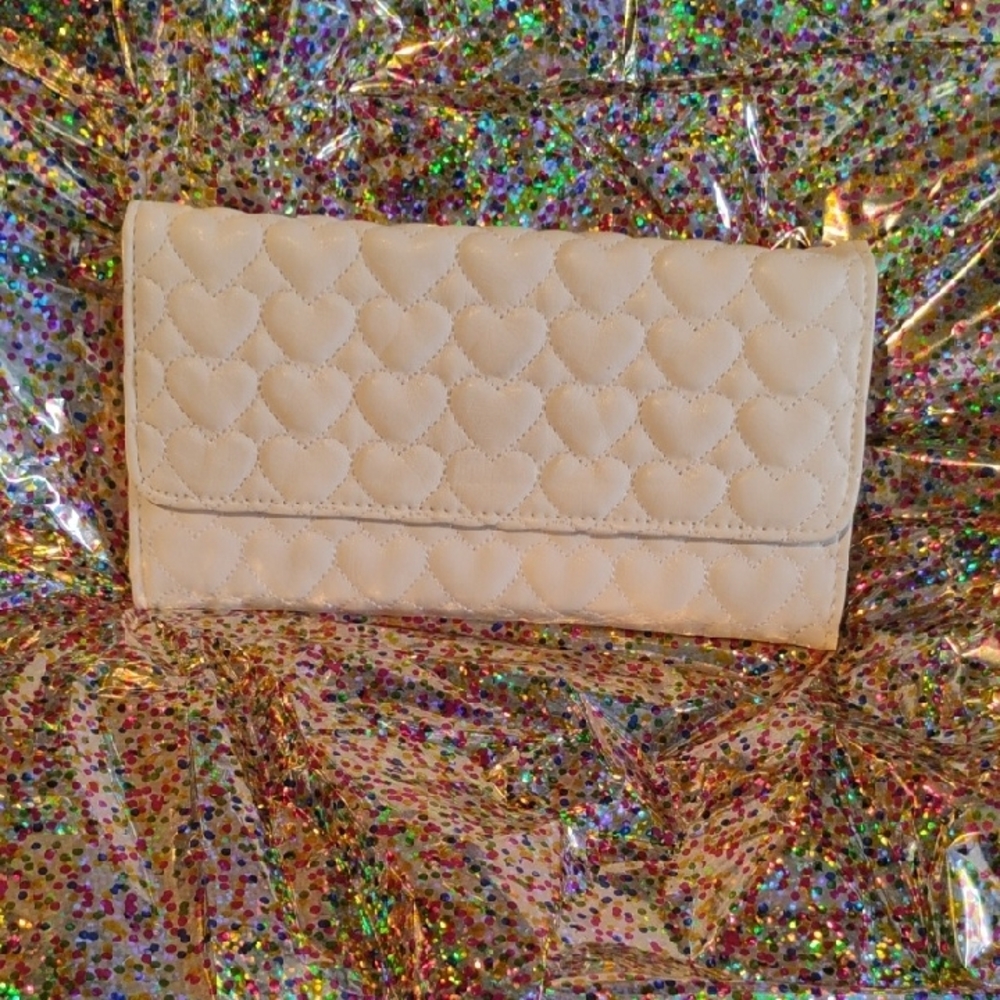 Cream Quilted Leather Wallet